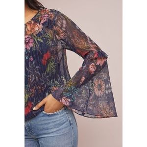 Anthropologie Eva Franco Floral Lucerne Blouse